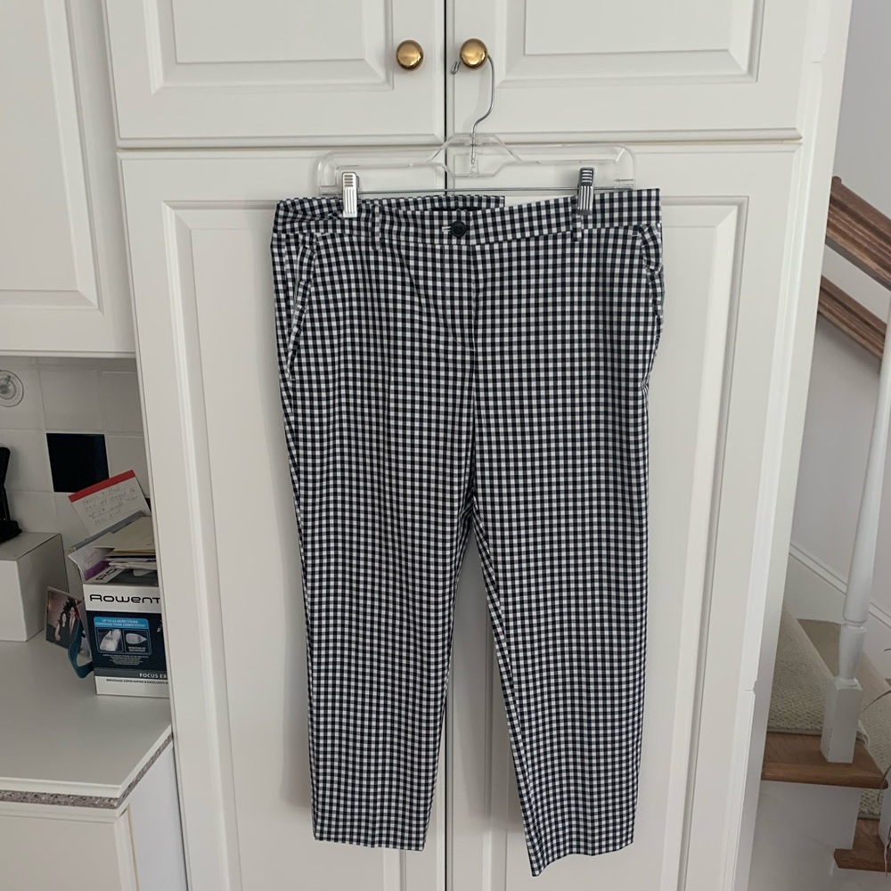 Ann Taylor 10P NWT Black and White Cotton Crop Pants